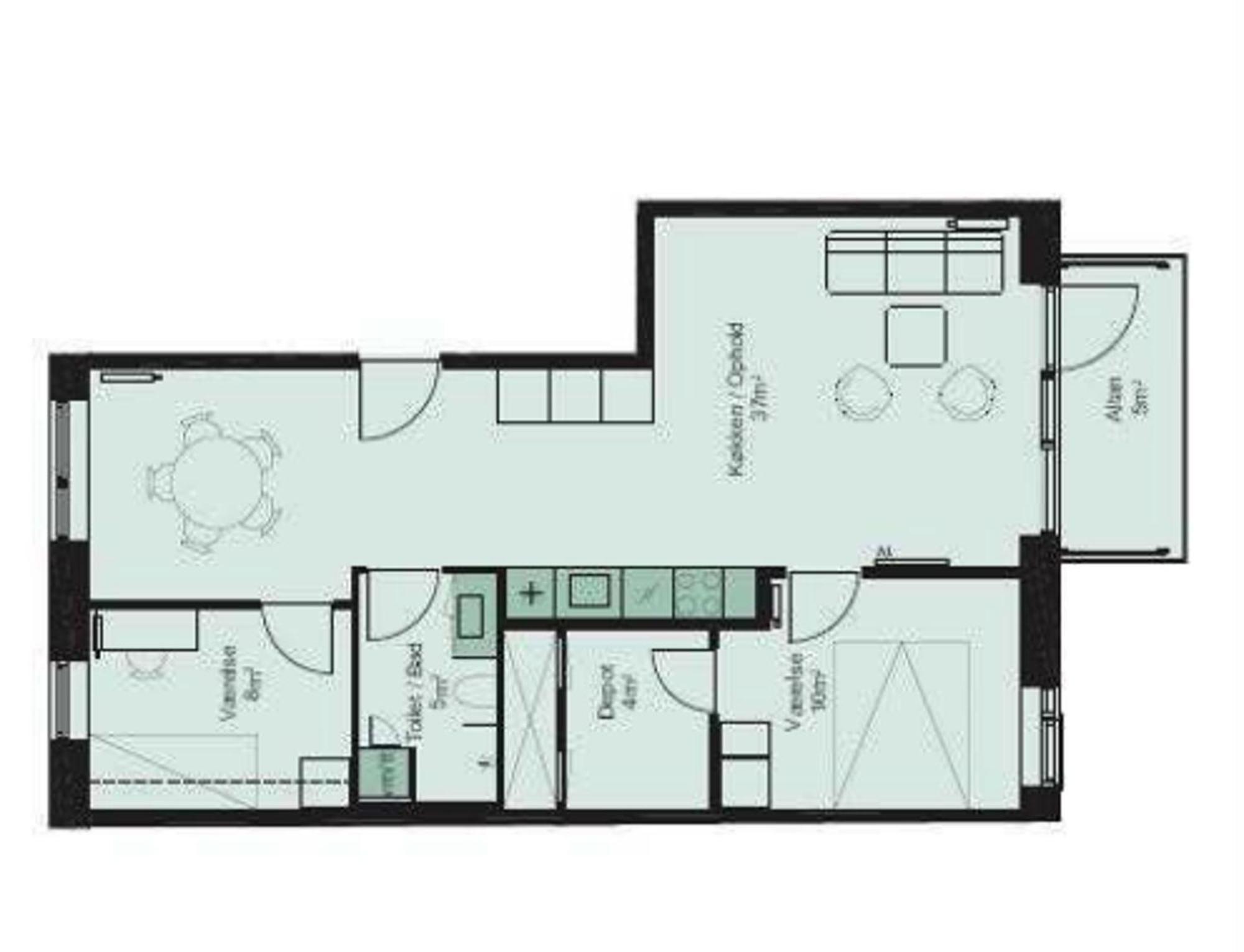 Appartement Beautiful 2-bed W Balcony In Orestaden *
